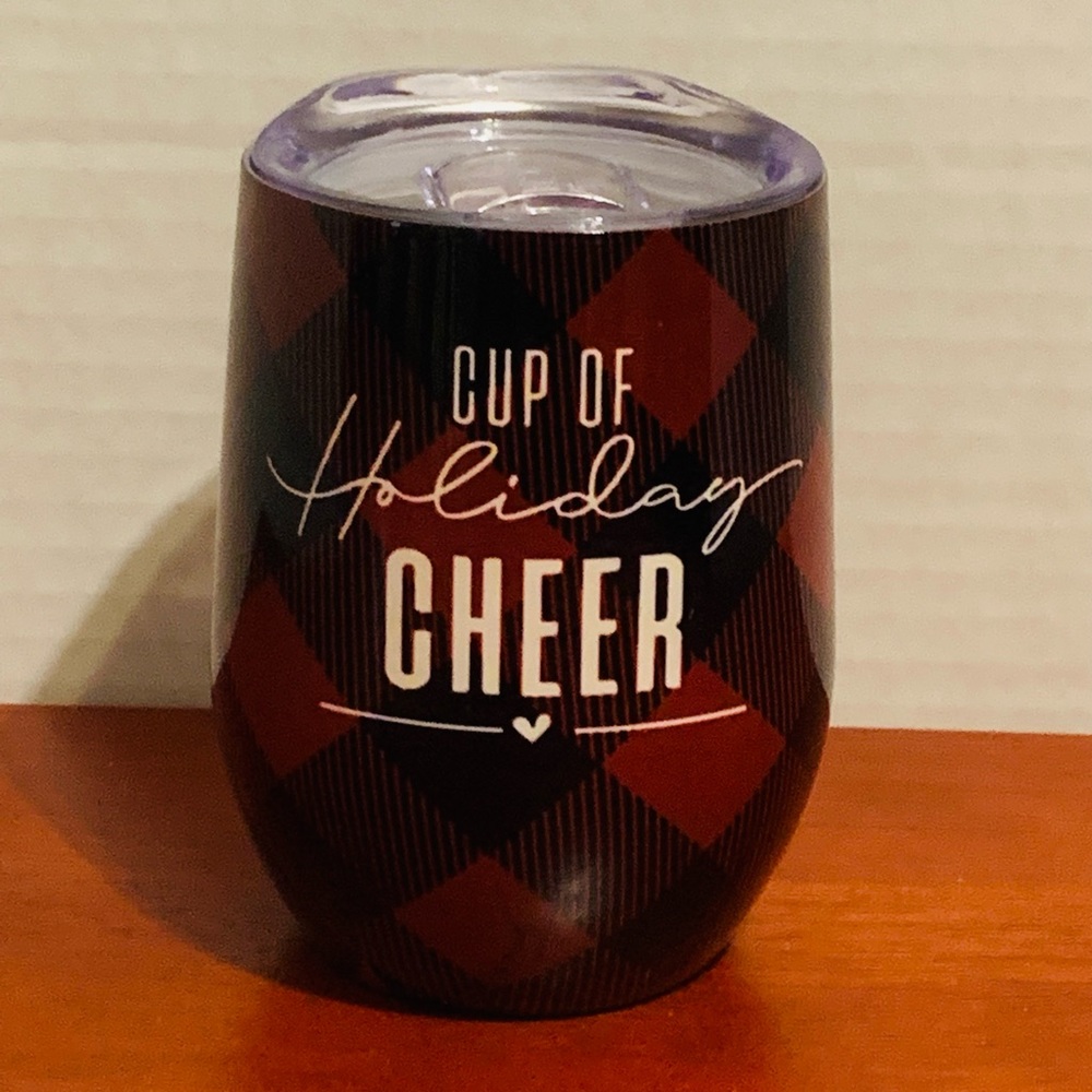 Holiday wine tumbler